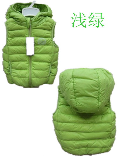 2013新款 外贸GAP超轻薄款背心<em>男</em>女<em>童装羽绒</em>