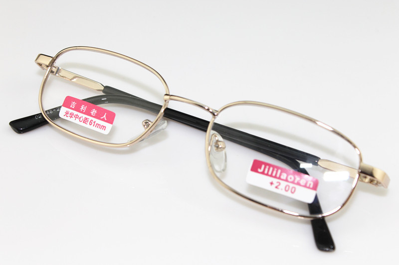 正品牌高檔 吉利老人老花鏡非球面加硬樹(shù)脂鏡片 不加膜 廠家直銷