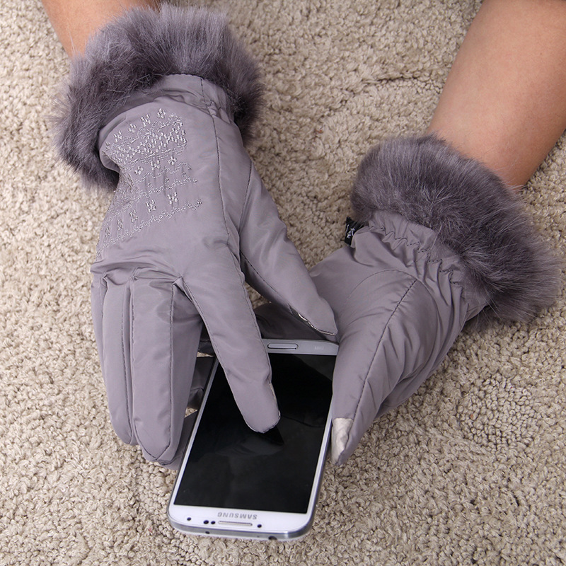 <em>小魔女</em>新款<em>手套</em>[XH-23]女士羽绒棉<em>手套</em> 女士针