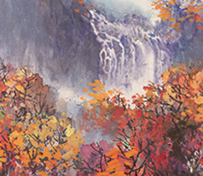 萧翰 山雨过后秋叶艳B67x68