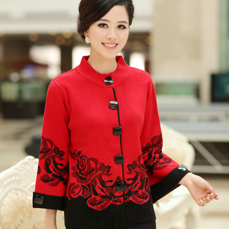 厂家批发 2013秋冬新款中老年女装外套大码时