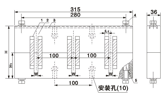 PMJ4-3型双排绝缘母线框2