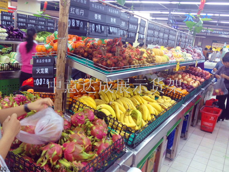 厂家供应 东莞大型连锁超市水果货架护栏批发