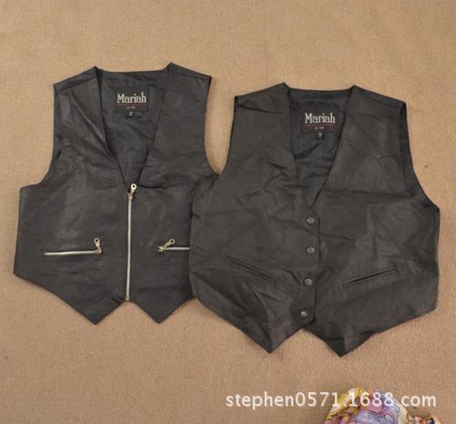 外贸原单 100%真皮 女士 <em>马甲 经典</em>马甲 背心经