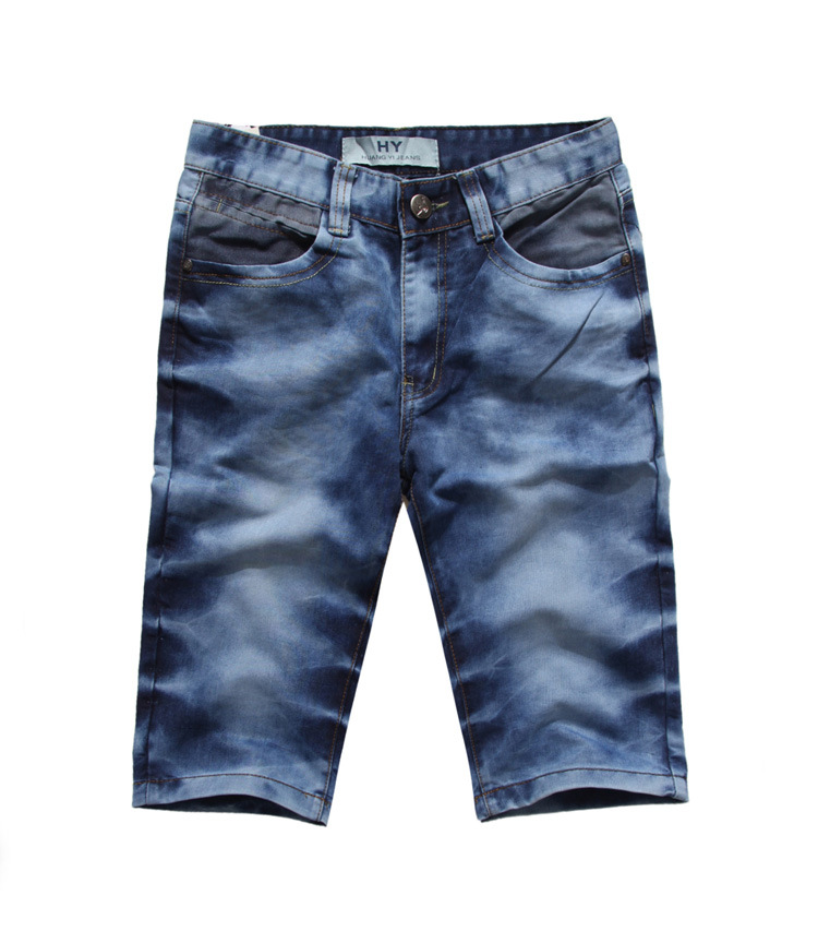 【短牛仔裤<em>男士</em>牛仔<em>短裤批发</em> 男式直筒五分裤