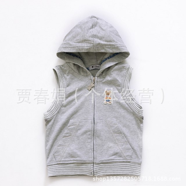 【韩版童装PPBEAR系列<em>儿童马甲风衣</em>两件套