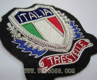 洗唛、商标-印度丝绣意大利徽章-洗唛、商标尽