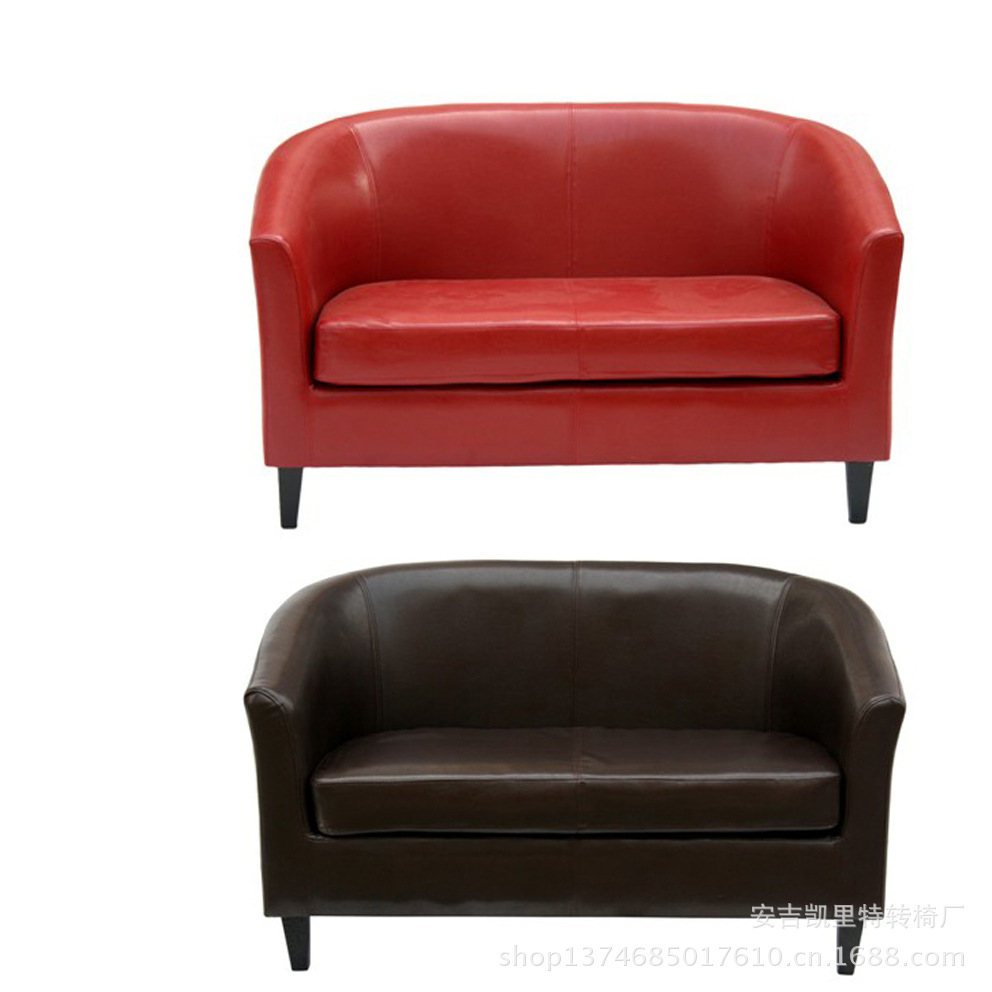 【双人皮质沙发 咖啡厅酒店小户型沙发小沙发家具批发低价热销】价格,厂家,图片,沙发,安吉凯里特转椅厂-马可波罗网