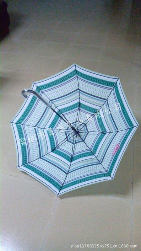 23寸直杆弯柄花伞