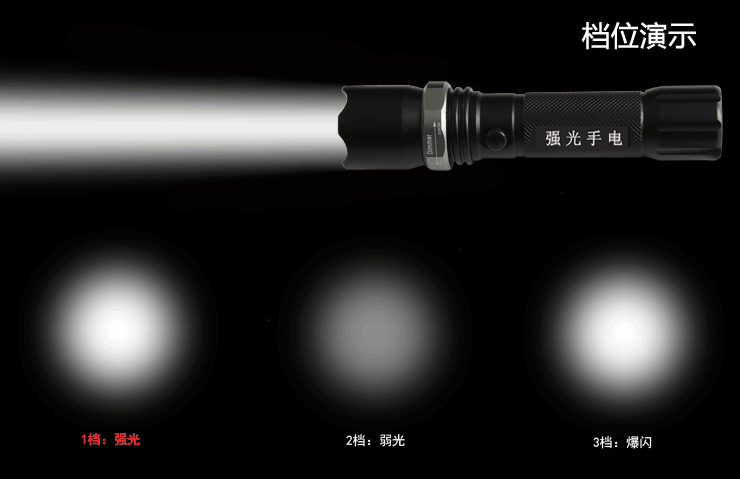 供应热爆旋转定焦调光cree-xpe 充电强光手电筒 强光照明电筒批发