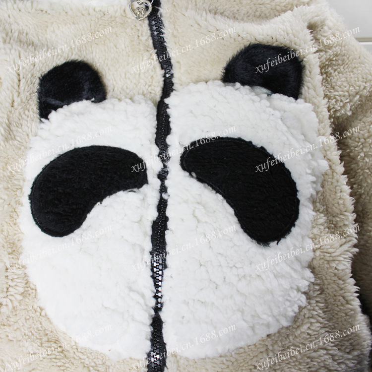 小童棉衣棉袄批发 2013冬季新款 熊猫<em>珊瑚绒</em>毛