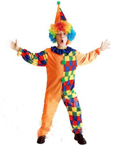 【万圣节衣服 儿童小丑表演套装cosplay派对小