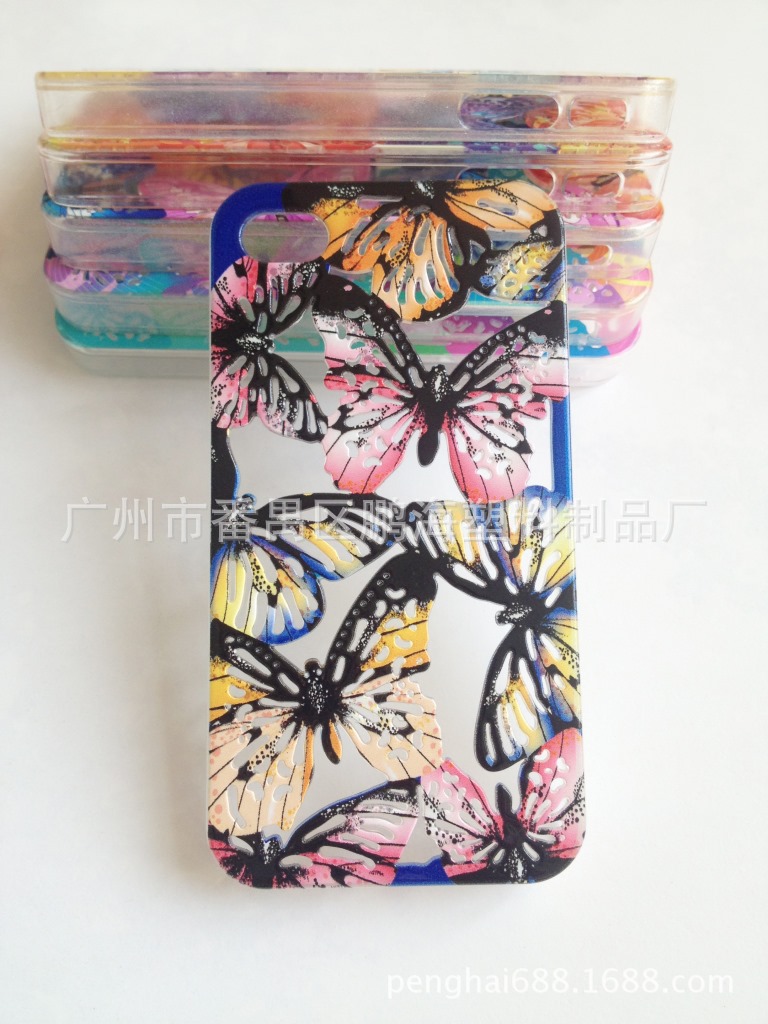 iphone4 彩色UV镂空蝴蝶手机壳火爆热卖韩国