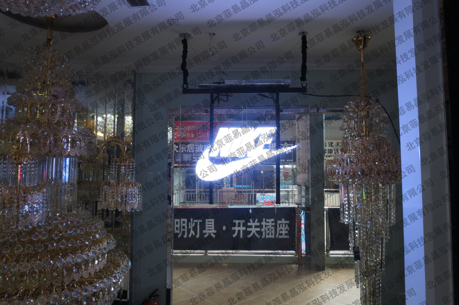 【LED屏幕,透明LED显示屏,适合玻璃幕安装,对