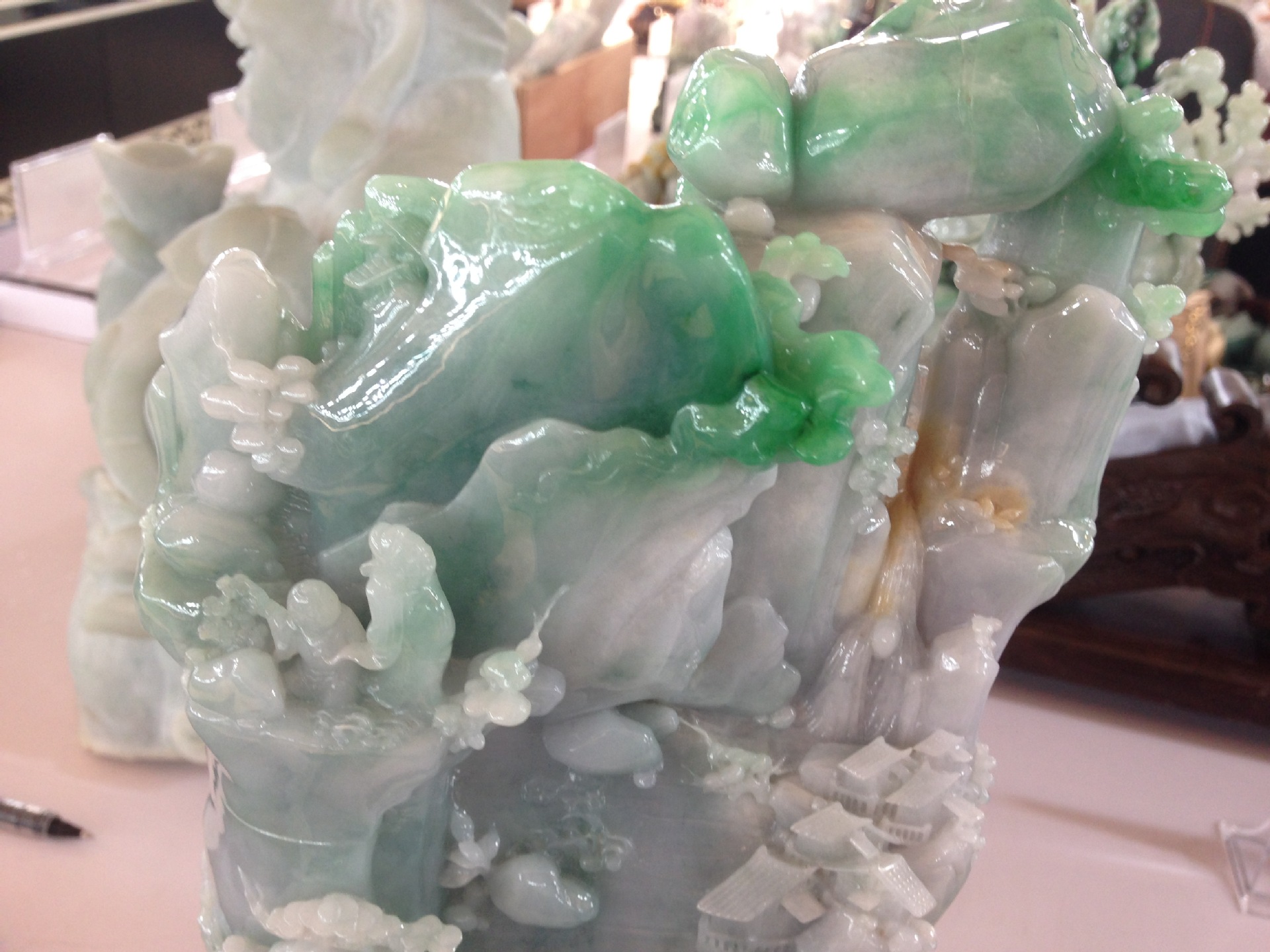 【百家福玉器 天然缅甸翡翠A货正品摆件精品精