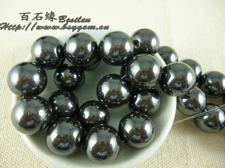 【【厂家批发】天然黑胆石铁石散珠串珠DIY手