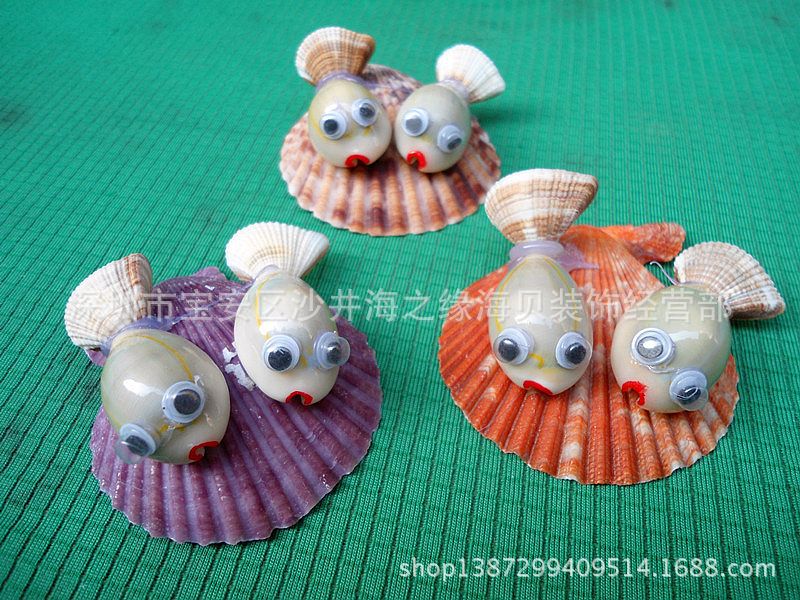 贝壳小动物海南特色礼物 蜗牛小乌龟 可爱房间摆设手工制作贝壳