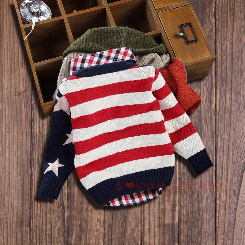 【童装针织衫 英伦风男中童<em>领结开衫</em> 时尚假两