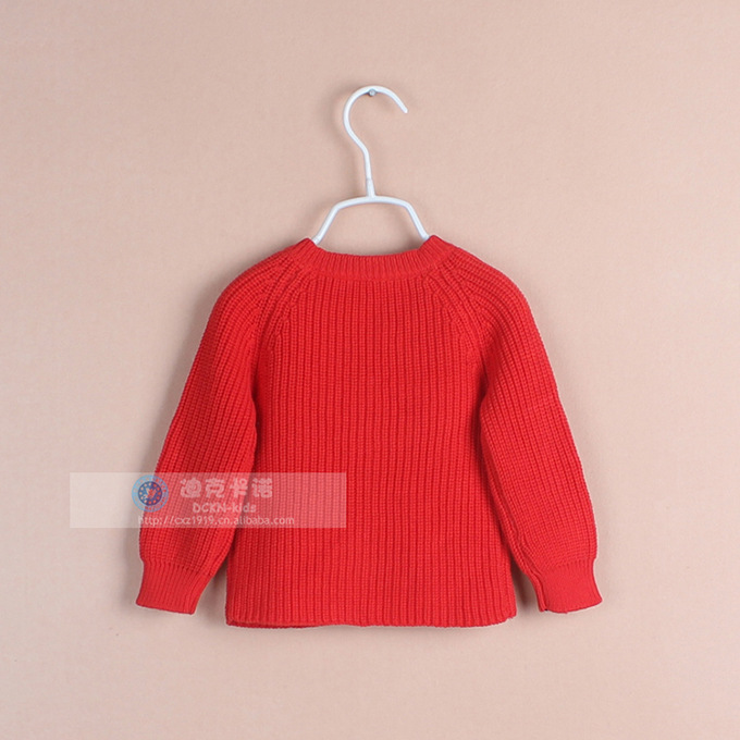 童<em>毛衣</em>-2013秋季新款 儿童纯色V领<em>毛衣开衫</em> 小