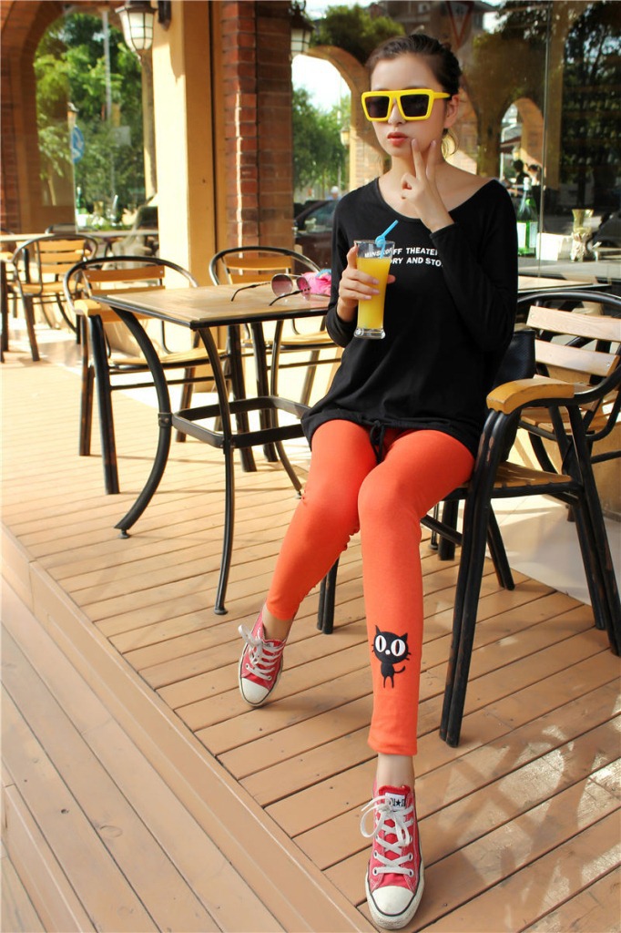 Q805 小猫卡通打底裤 (31)