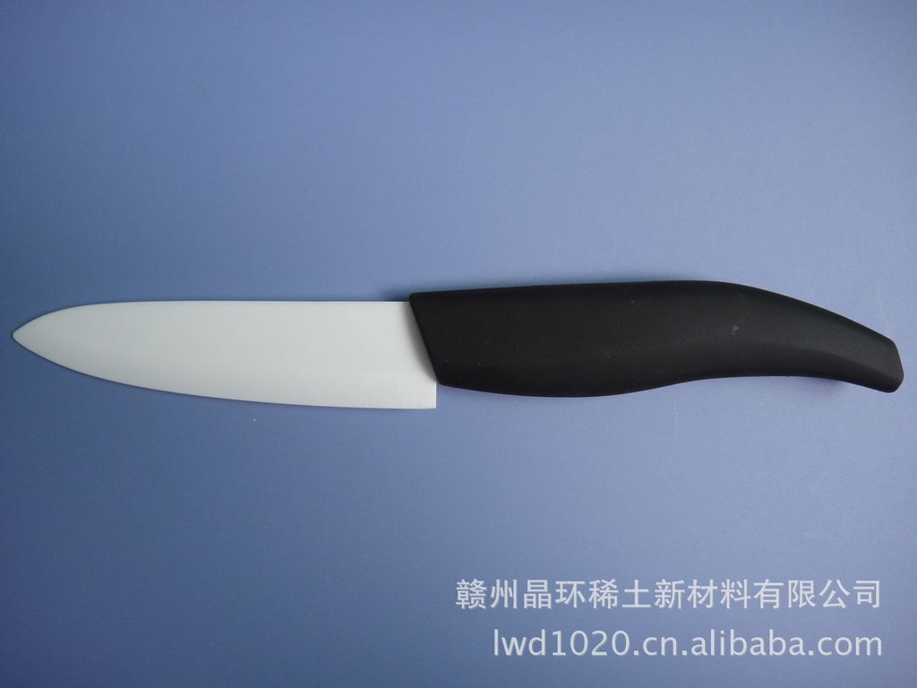 【供应ABS柄氧化锆陶瓷刀 黑刀 白刀 晶环】