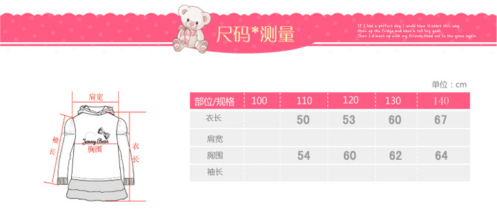 批發衣服尺寸表