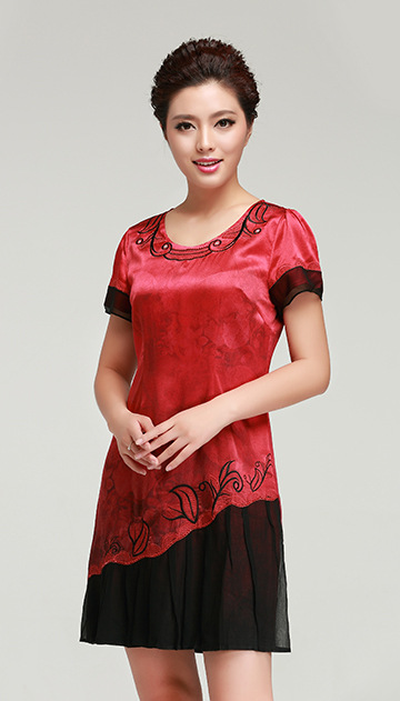 2013杭州真丝连衣裙桑蚕丝夏季<em>女装</em>厂家现货