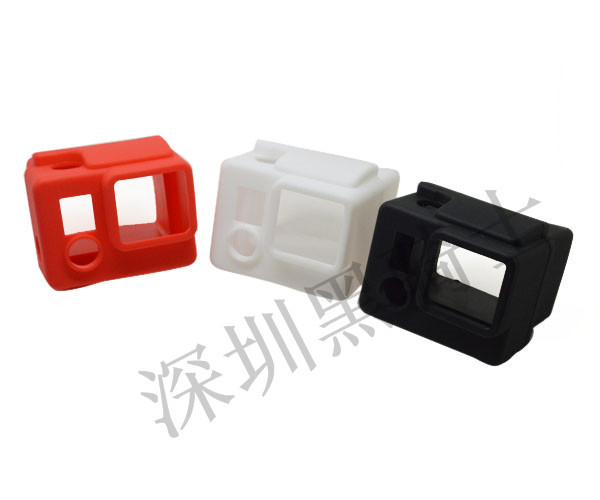 GP98 GoPro配件 Hero3+硅胶套 保护套 黑蓝绿