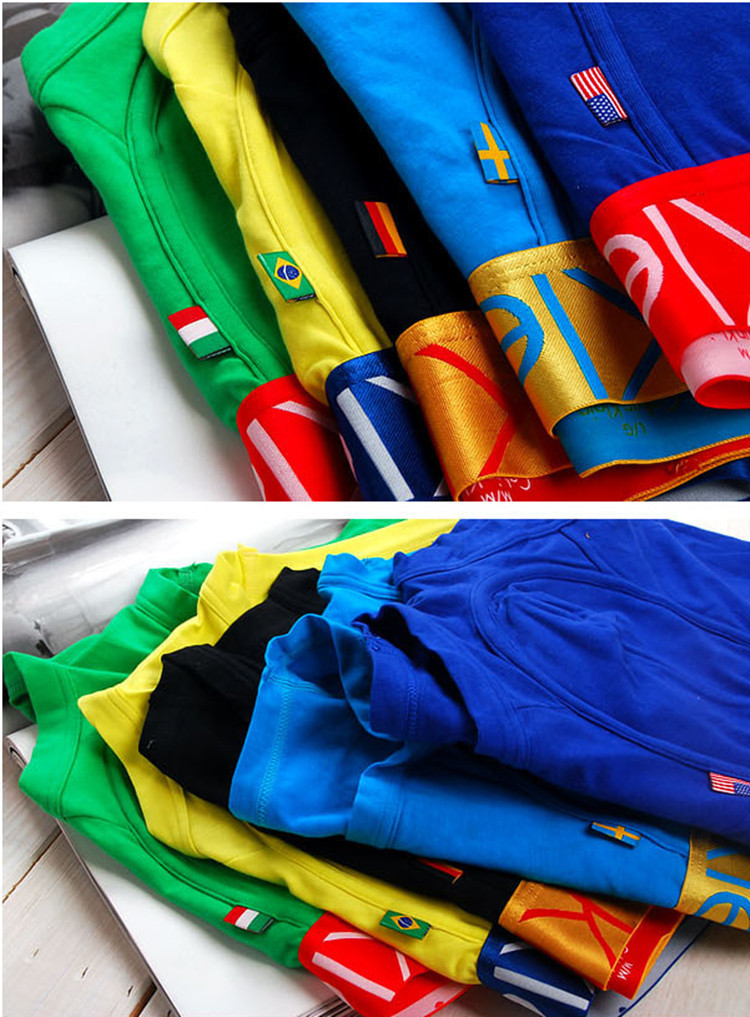 【品牌外贸 国旗版纯棉男装平角内裤<em>短裤</em> <em>ck</em>男