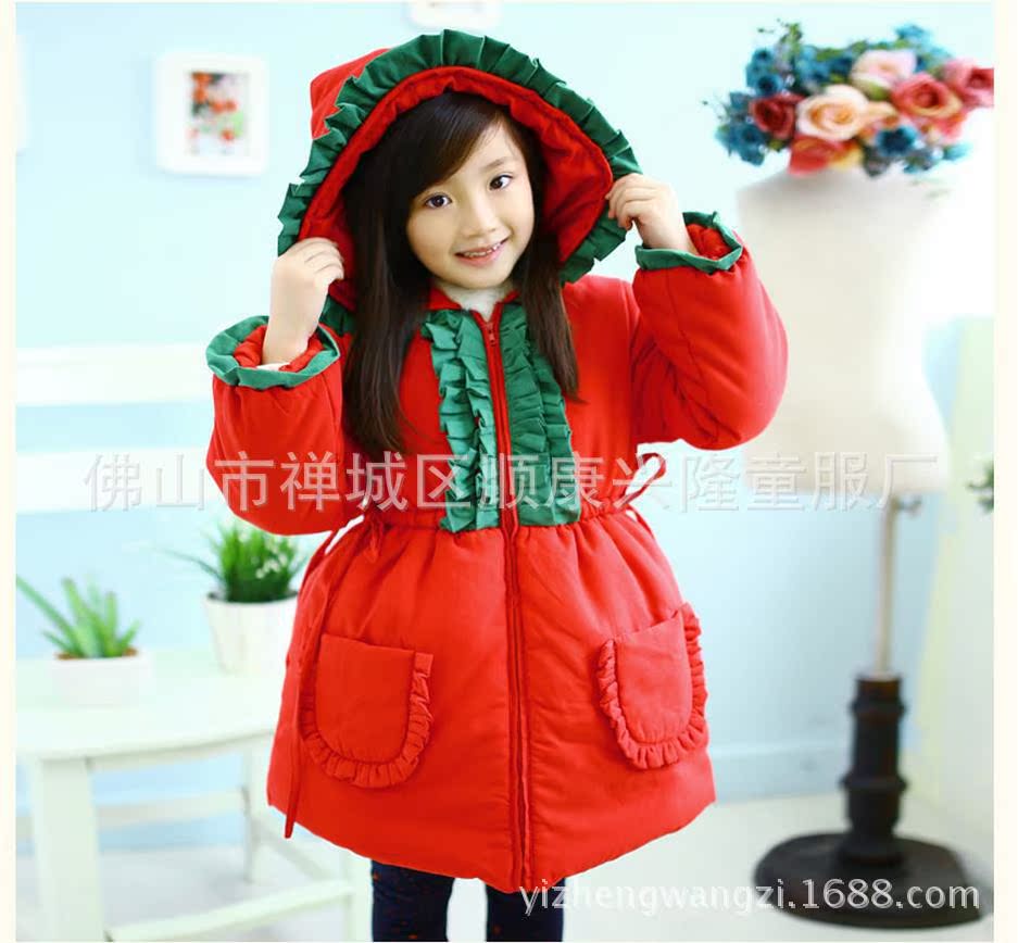 童棉衣-2013儿童冬款童装 女童小<em>巫女外套</em>批发