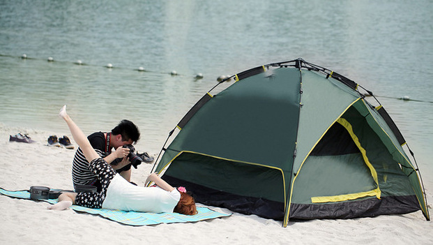 野营帐篷-铝杆自动帐篷弹簧拉绳系列支架-野营