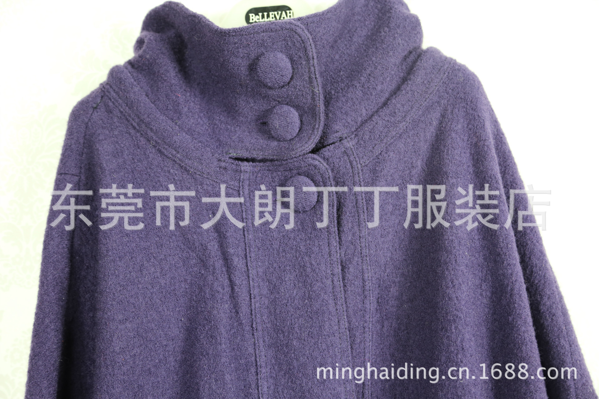 【厚披肩<em>开衫</em> <em>品牌羊毛</em>呢<em>大衣</em>外套 百分百<em>羊毛</em>