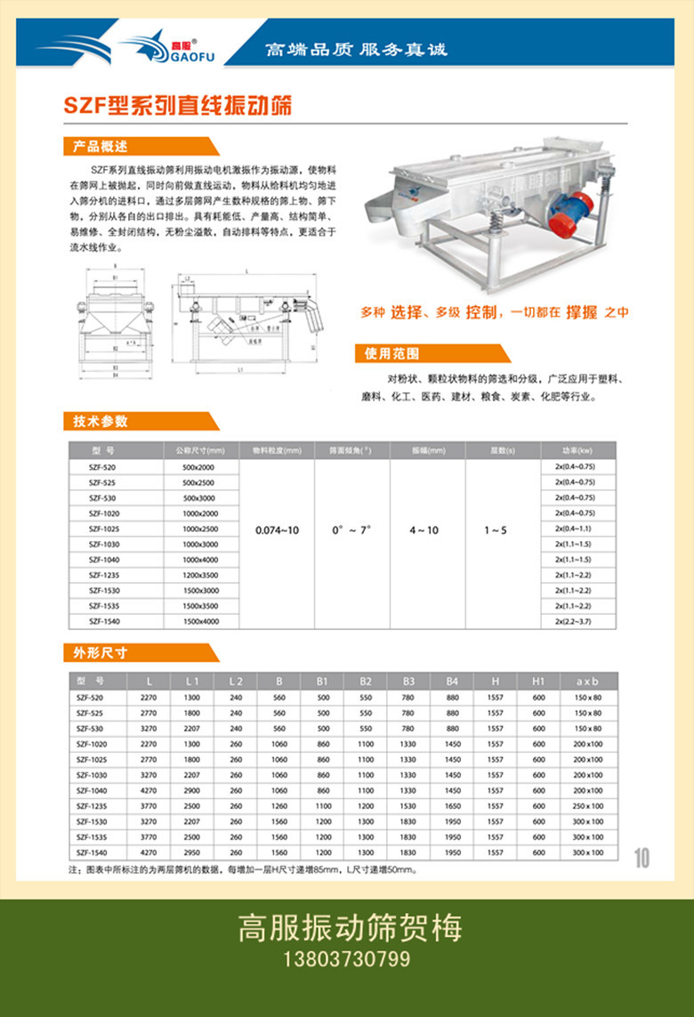 直线筛宣传样本