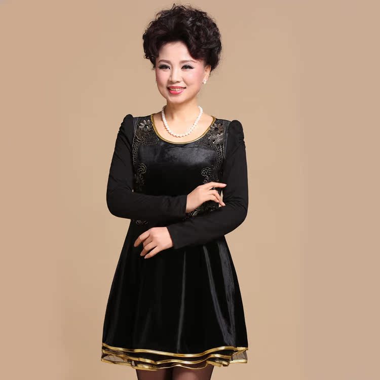 2014新款妈妈装连衣裙<em>中老年女装</em>裙子中年女
