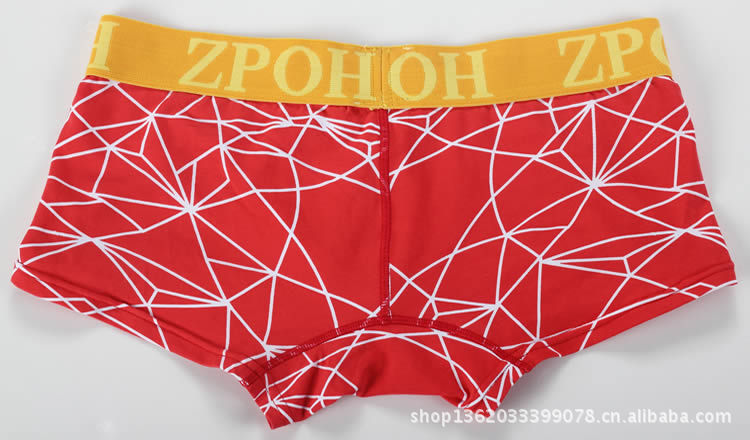 专业<em>厂家</em>直销<em>男士</em>平角<em>内裤</em> 红色u凸设计男<em>内裤</em>