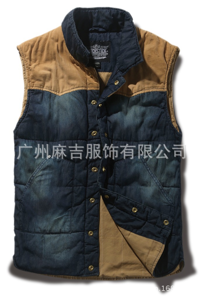 【match麻吉秋冬新品<em>男士立领马甲</em> 无袖<em>迷彩</em>马