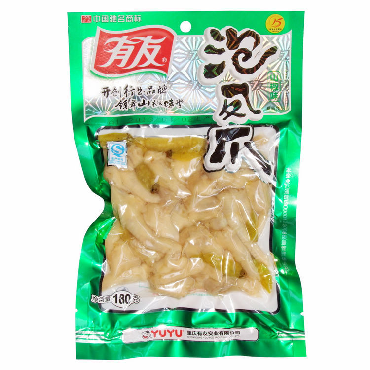 【国产美食 有友泡凤爪(山椒味)180g*40包\/箱 