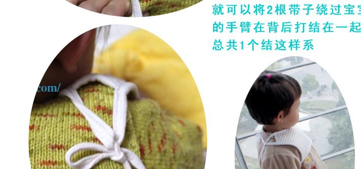 宝绑带系带口水巾不防水 加厚夹棉秋冬<em>口罩</em>式