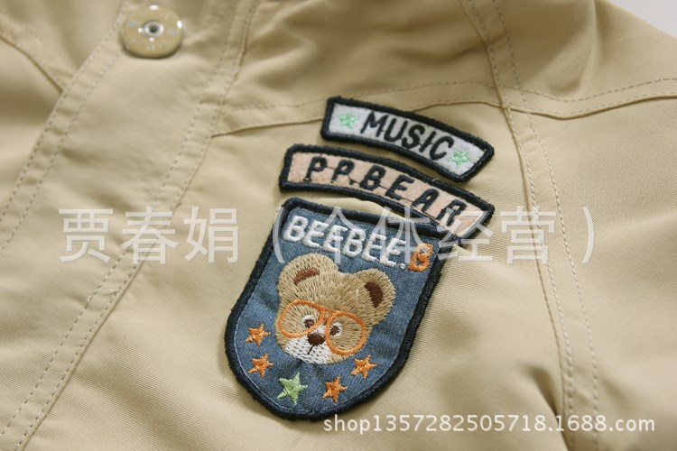 【韩版童装PPBEAR系列<em>儿童马甲风衣</em>两件套