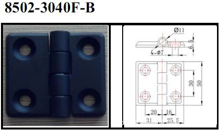 8502-3040F-B -Zn 合页尺寸图