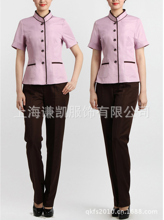 酒店 餐厅 商场 清洁人员夏季短袖工作制服 工作