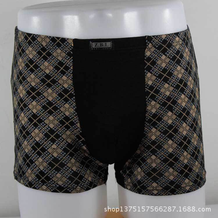 男士多變四方格平角竹纖維內褲YC7930(6xl)