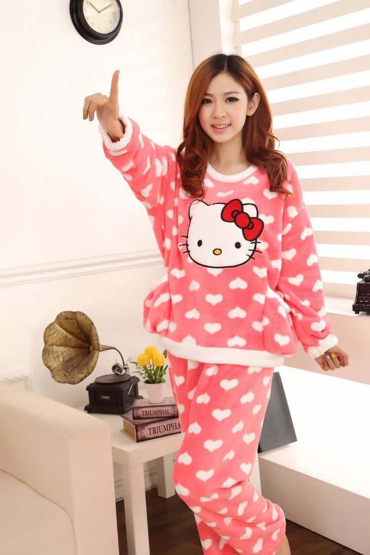 【批发代理<em>hellokitty</em>加厚<em>女孩</em>女式冬季冬珊瑚绒