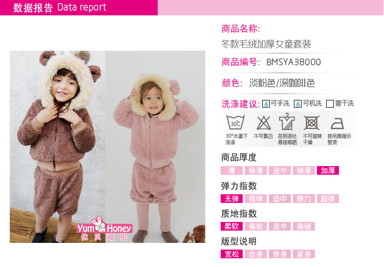 冬裝毛絨加厚女童套裝_數據報告