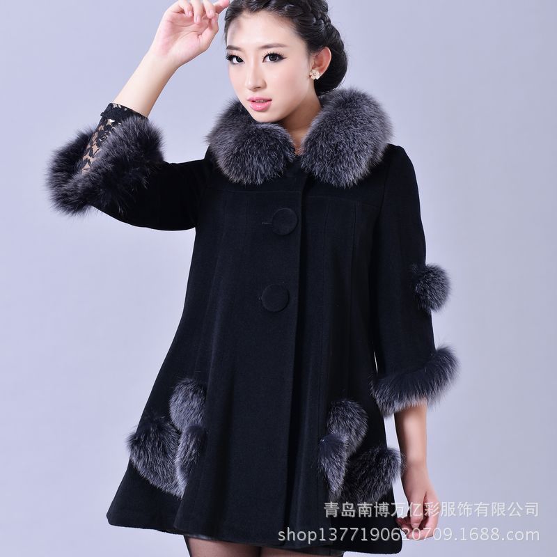 【羊绒大衣正品新款<em>女外套</em>秋冬装 <em>时尚</em>大气品