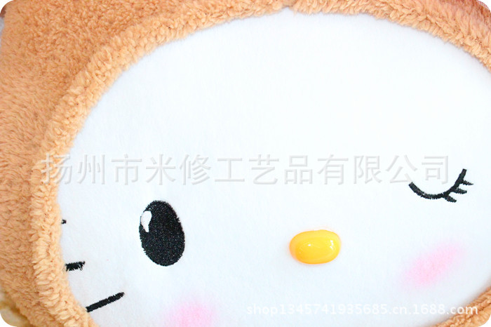 蝴蝶結凱蒂貓抱枕 手捂