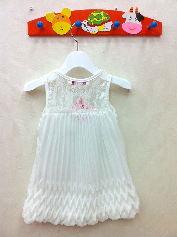 2013女童吊带裙童夏装连衣裙蕾丝花边雪纺裙
