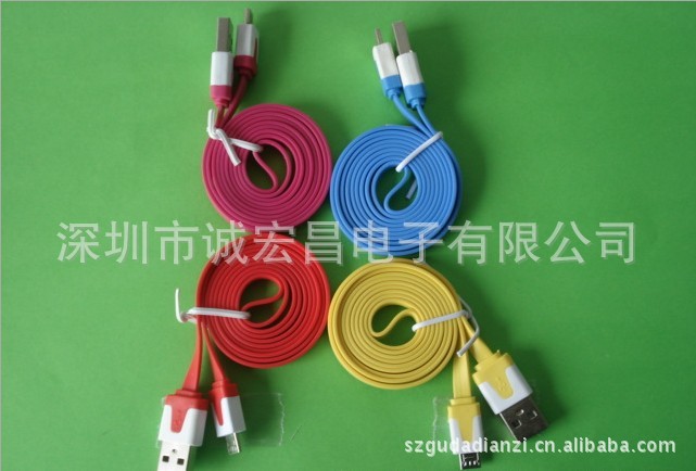 V8小面条双色数据线