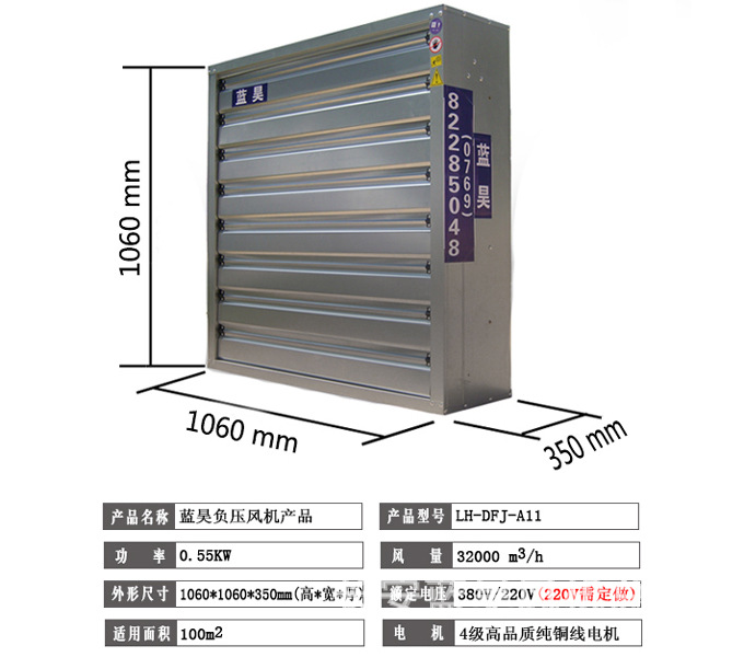 1060负压风机参数