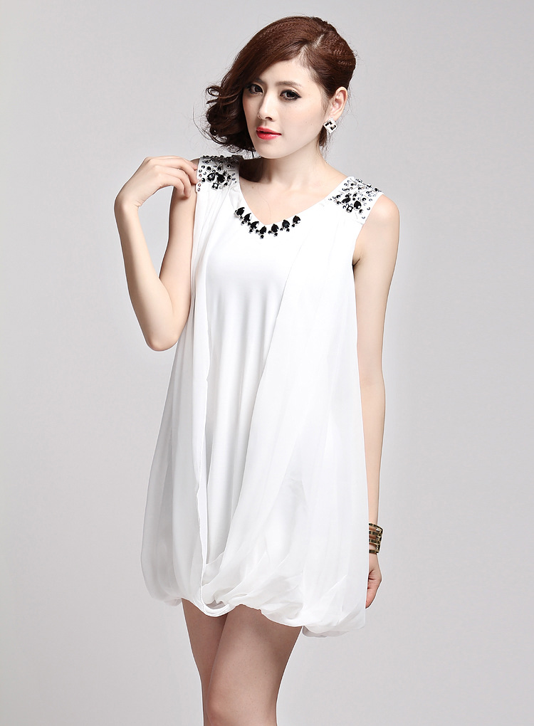 <em>批发</em>采购连衣裙-363夏季新款<em>大码</em>雪纺<em>一件代发</em>